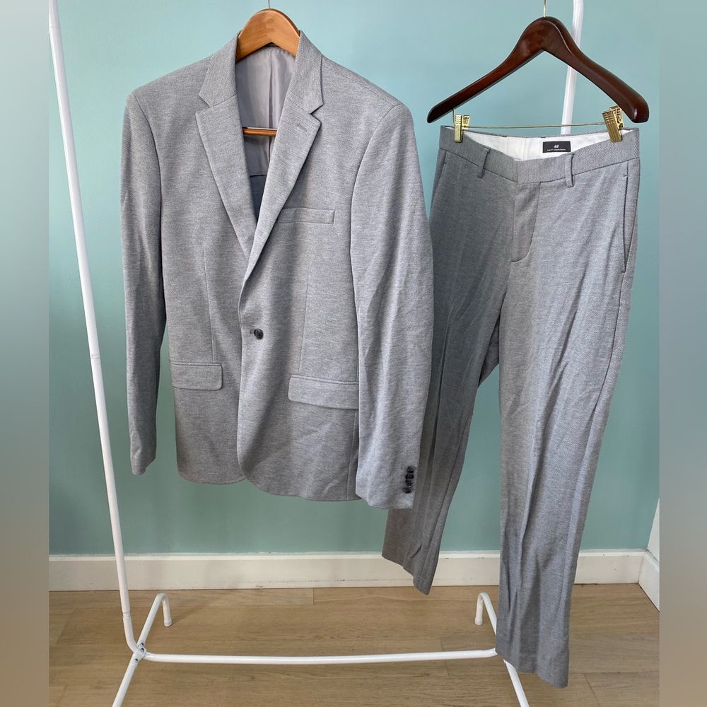 H&M Light Gray Suit Set